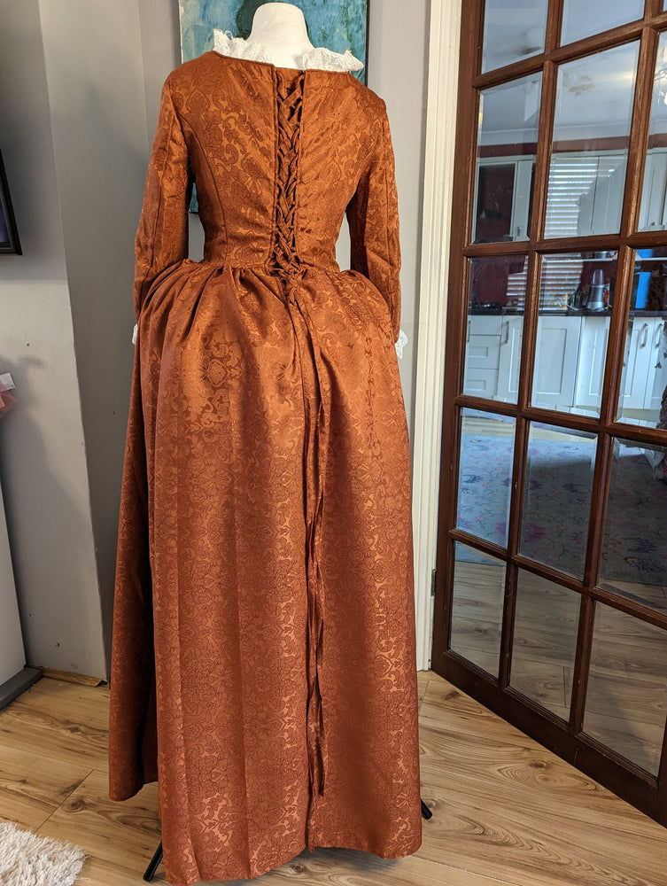 
                  
                    Brown Victorian  Costume, Victorian  Dress, 1840s dress, Bronze Georgian dress
                  
                