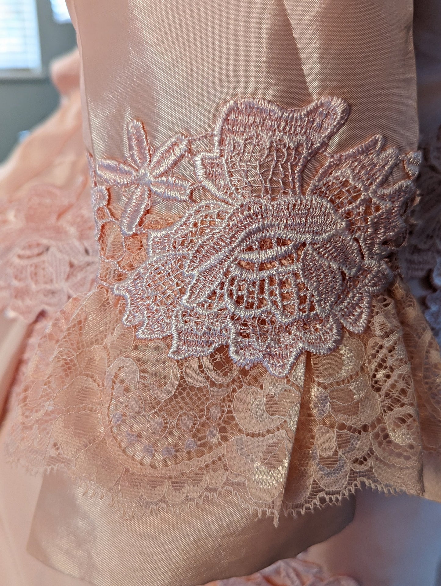 
                  
                    Peach Victorian  Bustle Dress, Victorian costume, pink Bustle dress
                  
                