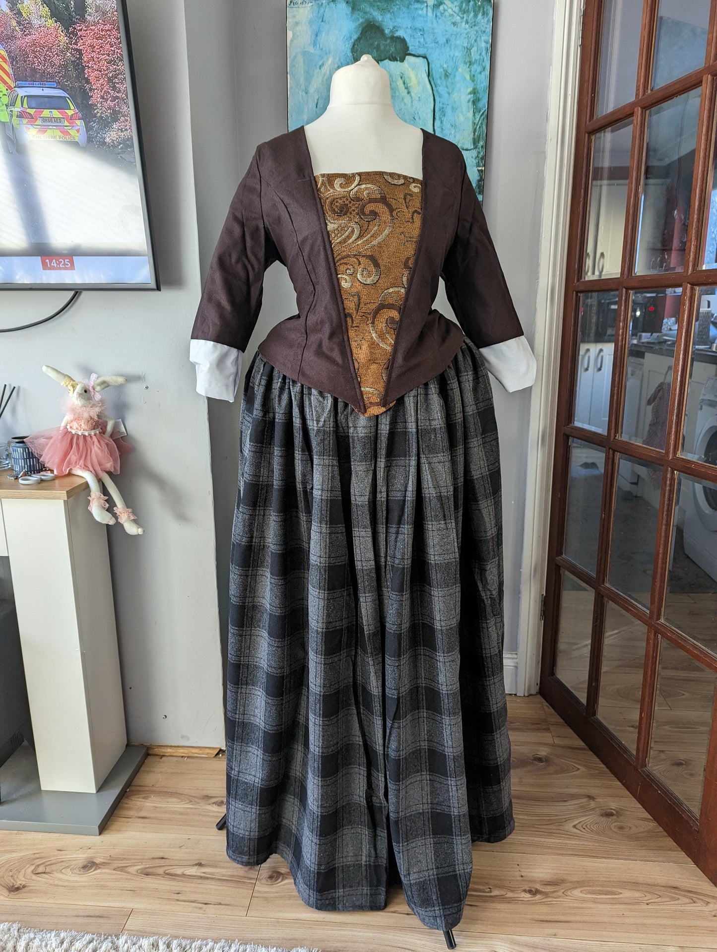 
                  
                    Georgian Highlander dress, Scottish highlands dress, plaid Georgian Dress
                  
                