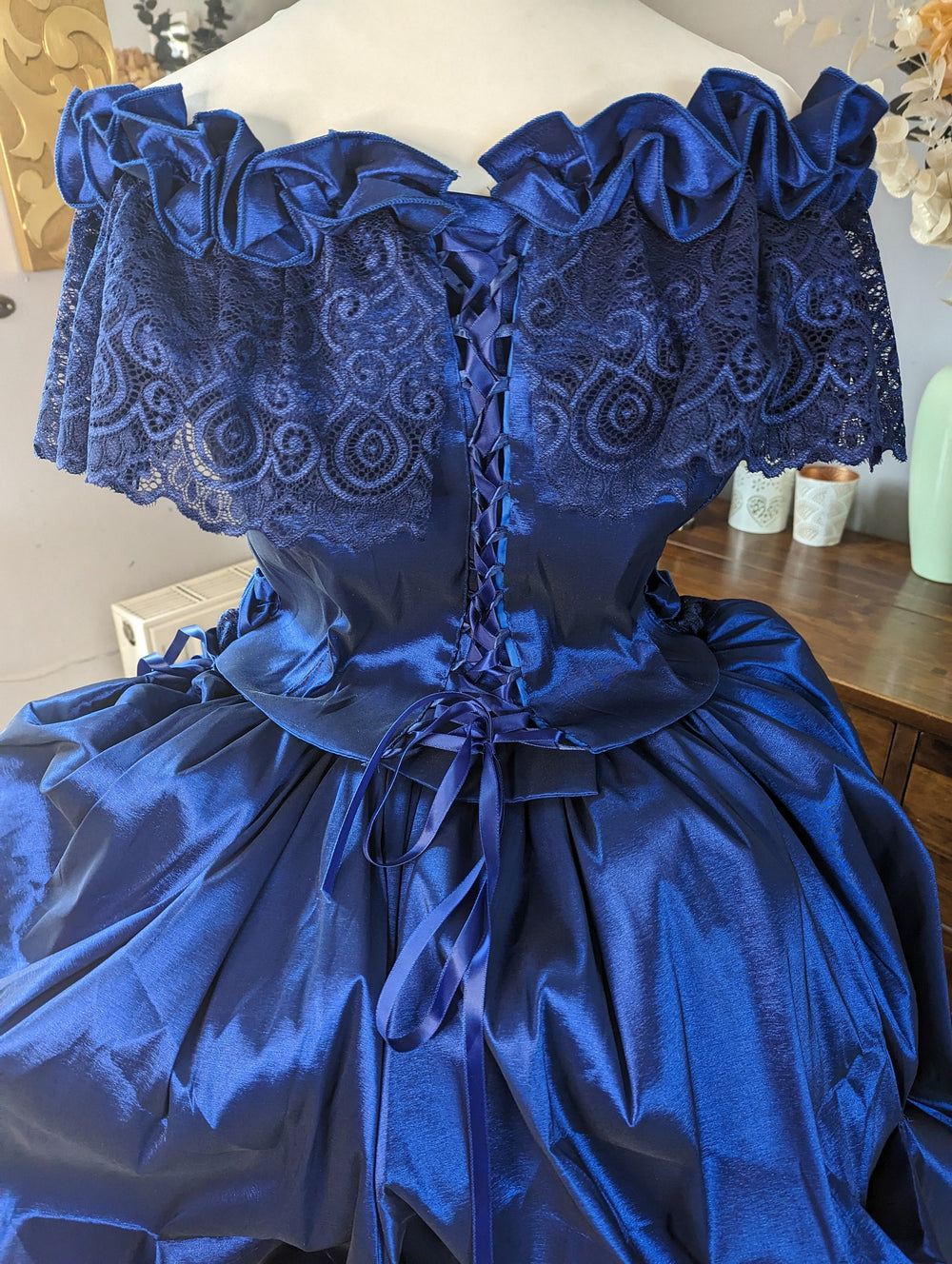 Navy Blue Victorian Gothic Dress, Victorian Bustle Dress, Victorian co TwirlingDresses Navy Blue Victorian Gothic Dress, Victorian Bustle Dress, Victorian co TwirlingDresses