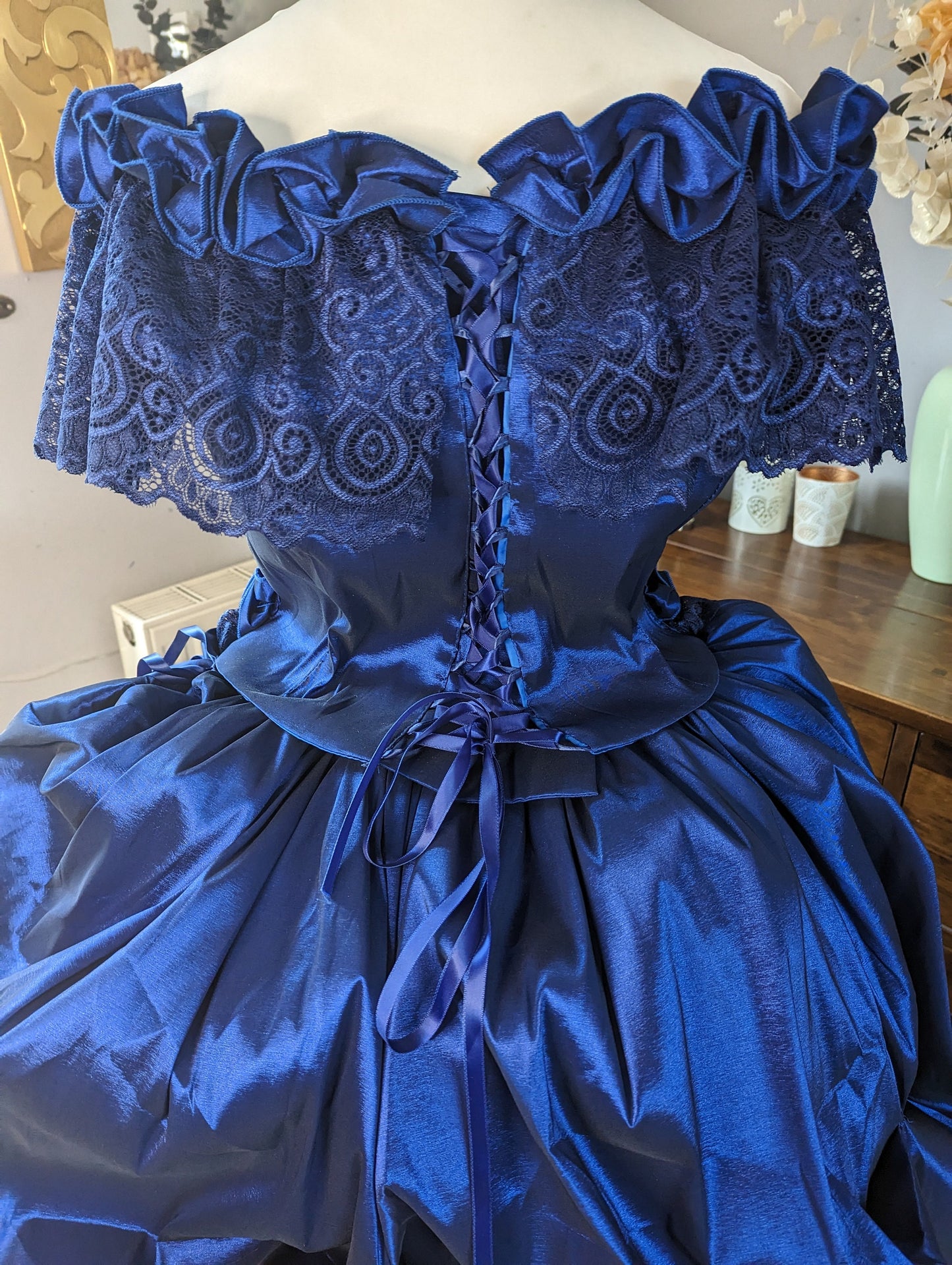 Navy Blue Victorian Gothic Dress, Victorian Bustle Dress, Victorian co TwirlingDresses Navy Blue Victorian Gothic Dress, Victorian Bustle Dress, Victorian co TwirlingDresses