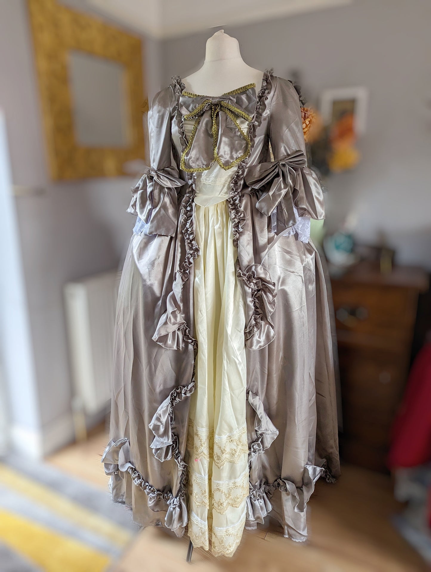 
                  
                    Grey Georgian Costume, Georgian Dress, Marie Antoinette Dress, Versailles Dress
                  
                