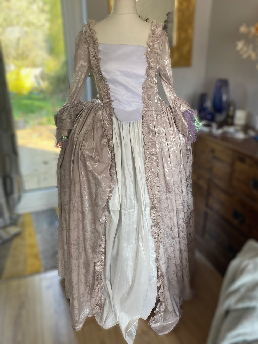 Beige Georgian Costume, Georgian Dress, Marie Antoinette Dress, Versailles Dress