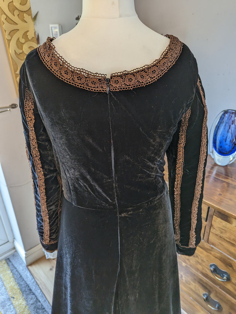 
                  
                    Black velvet Medieval Dress, Medieval Wedding Dress
                  
                